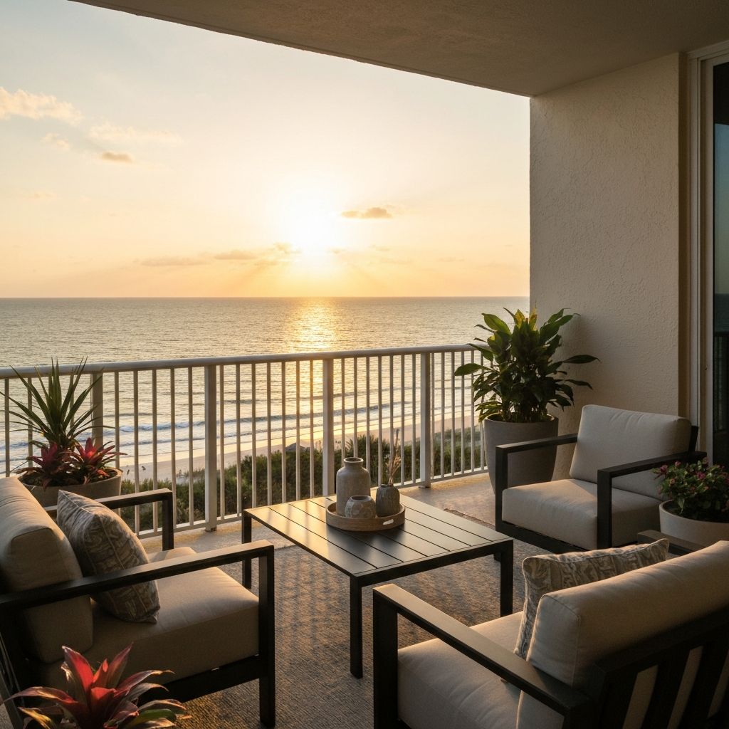 Beautiful condo balcony view